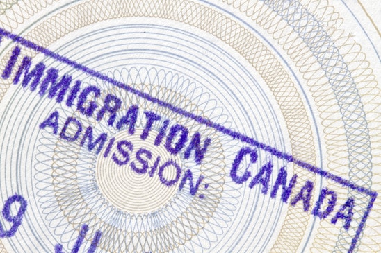Canada passport stamp