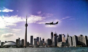 Toronto City and airplane