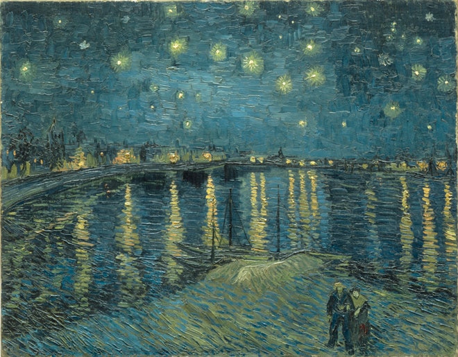 фото: "Звездная ночь над Роной” В. Ван Гог