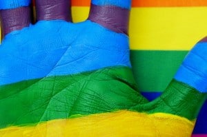 Rainbow Flag Hand