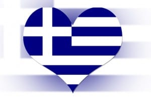 Greek Flag heart